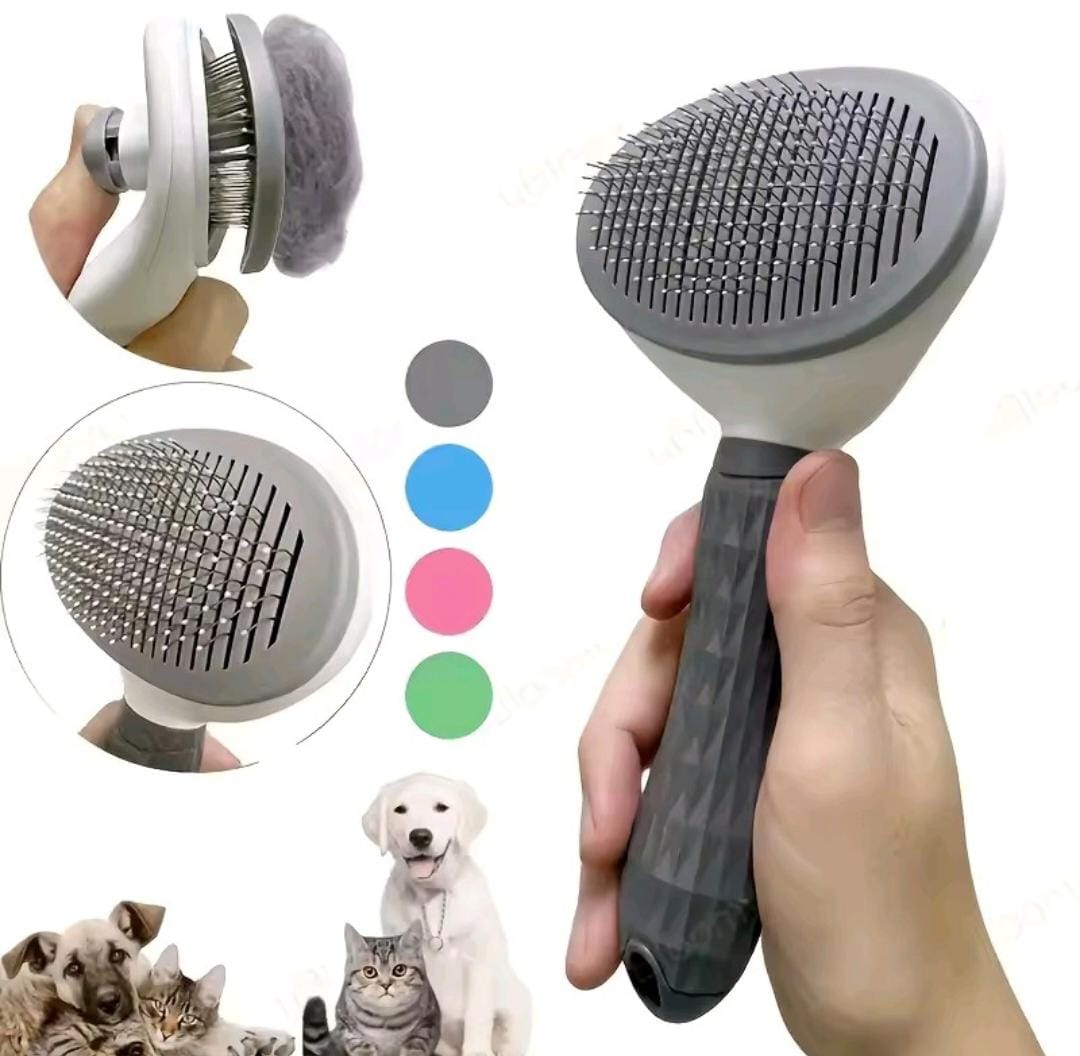 Cepillo Autolimpiante para Mascotas - Quita Pelo Fácil