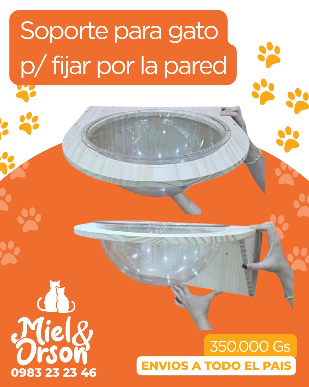 Soporte para gato para fijar por la pared