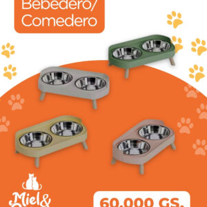 "Comedero Elevado Doble - Funcionalidad y Orden"
