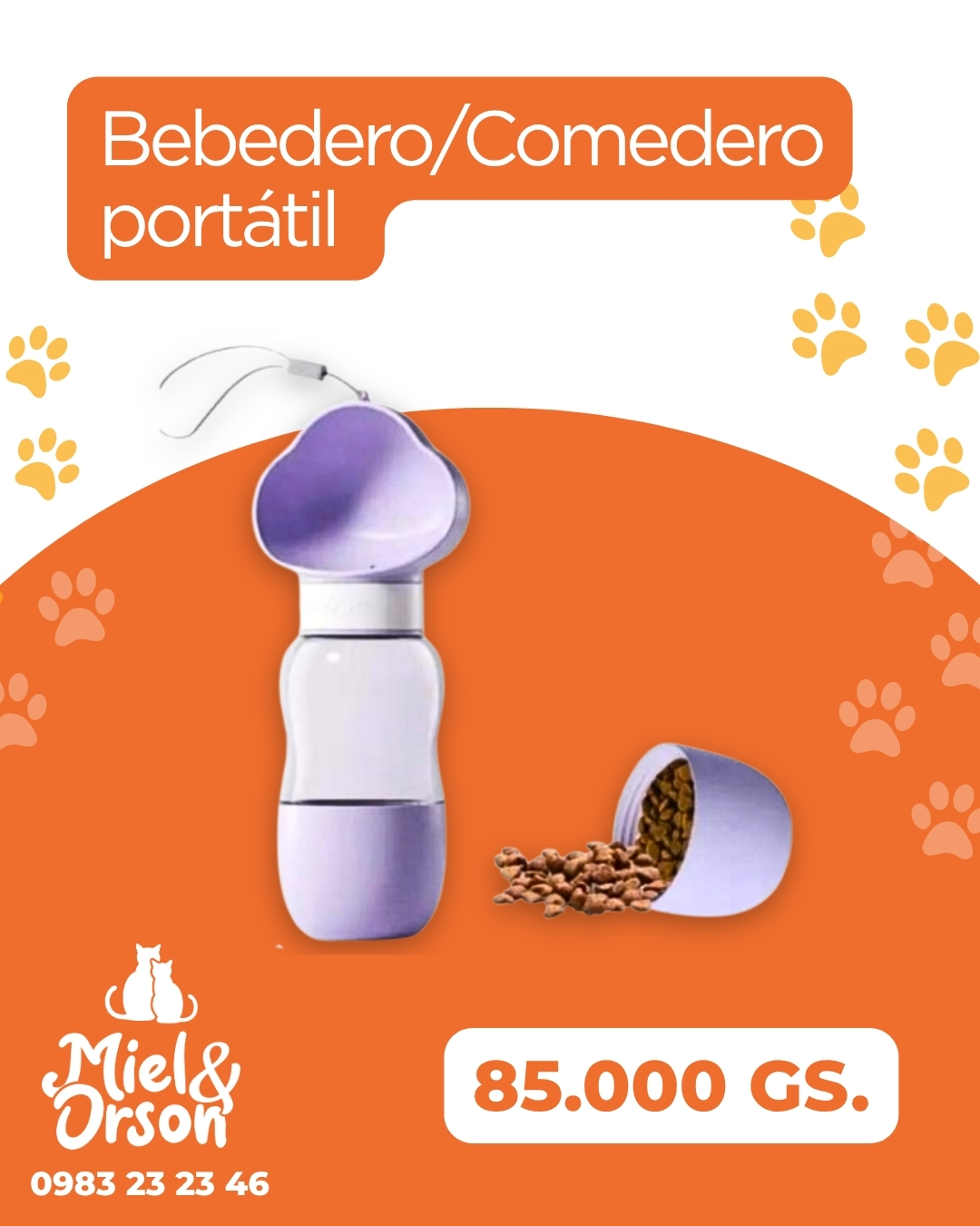 Bebedero / Comedero Portátil 2 en 1
