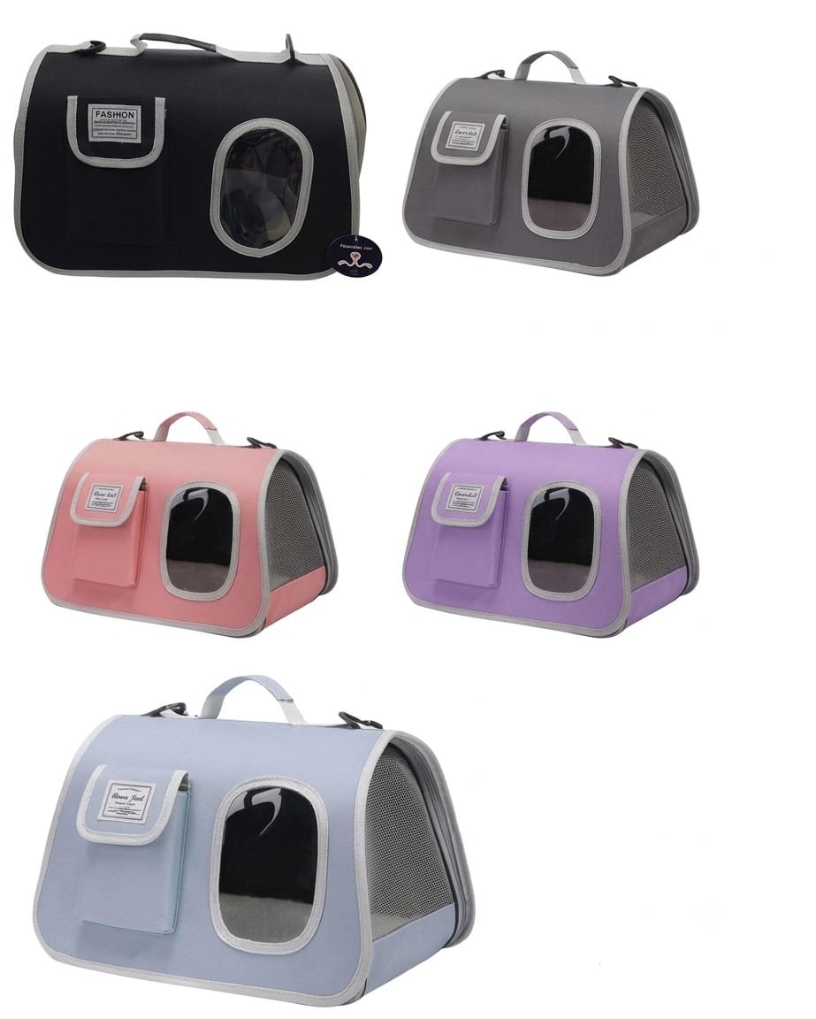 Bolso Transportador Plegable con Ventanas para Mascotas