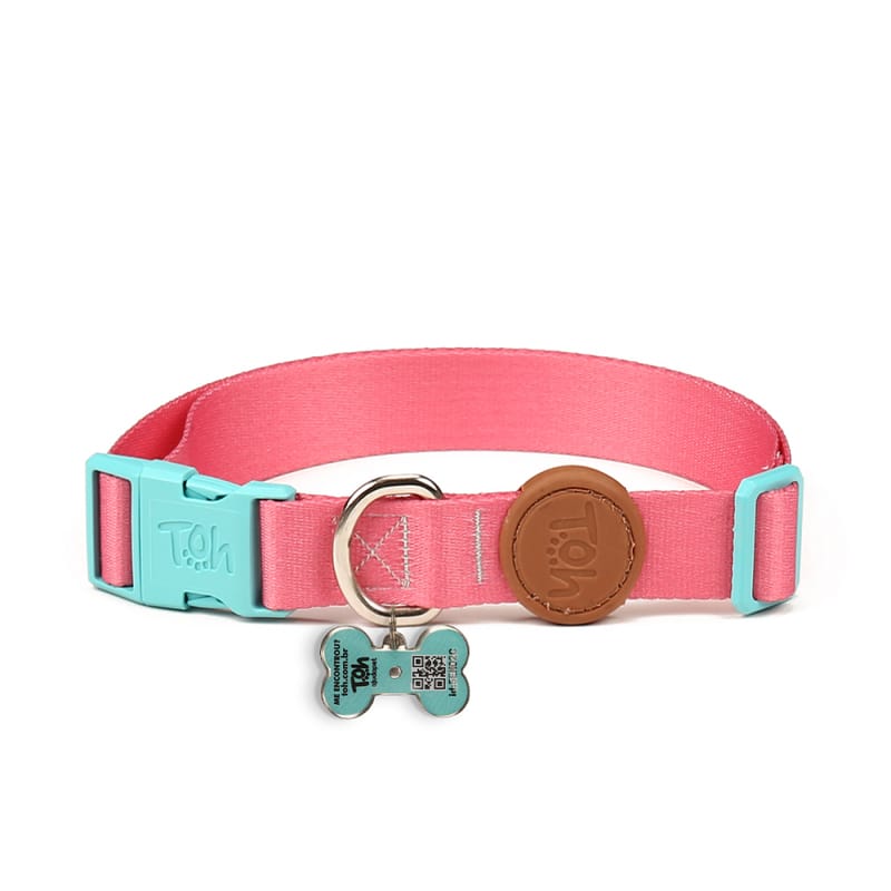 Collar Toh Classic - Rosa Chicle con Celeste