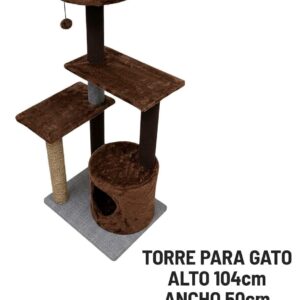 Torre para Gato - 4 Niveles con Casita