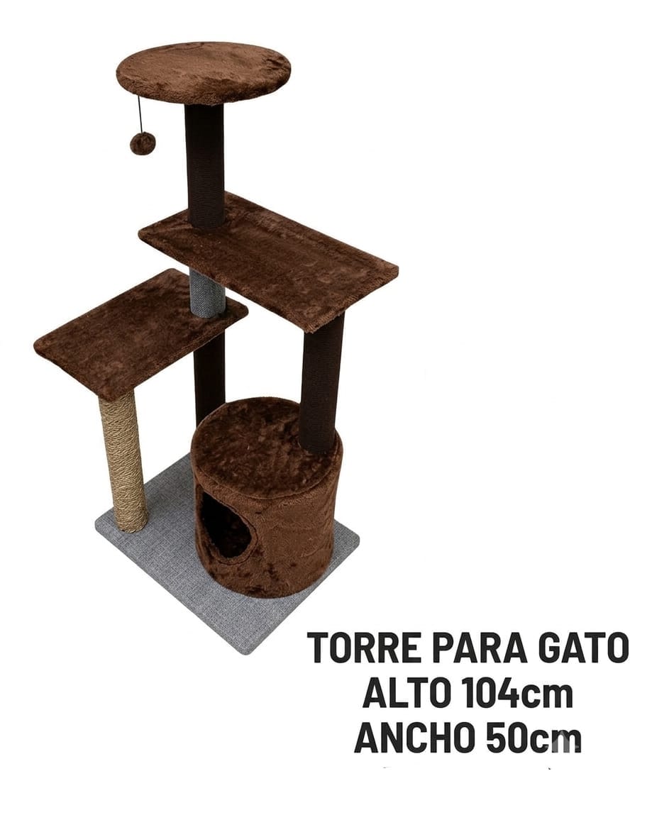 Torre para Gato - 4 Niveles con Casita