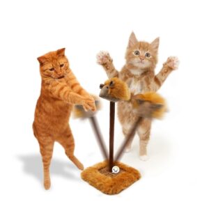 Juguete Rascador para Gatos - Con Ratón Giratorio 360°