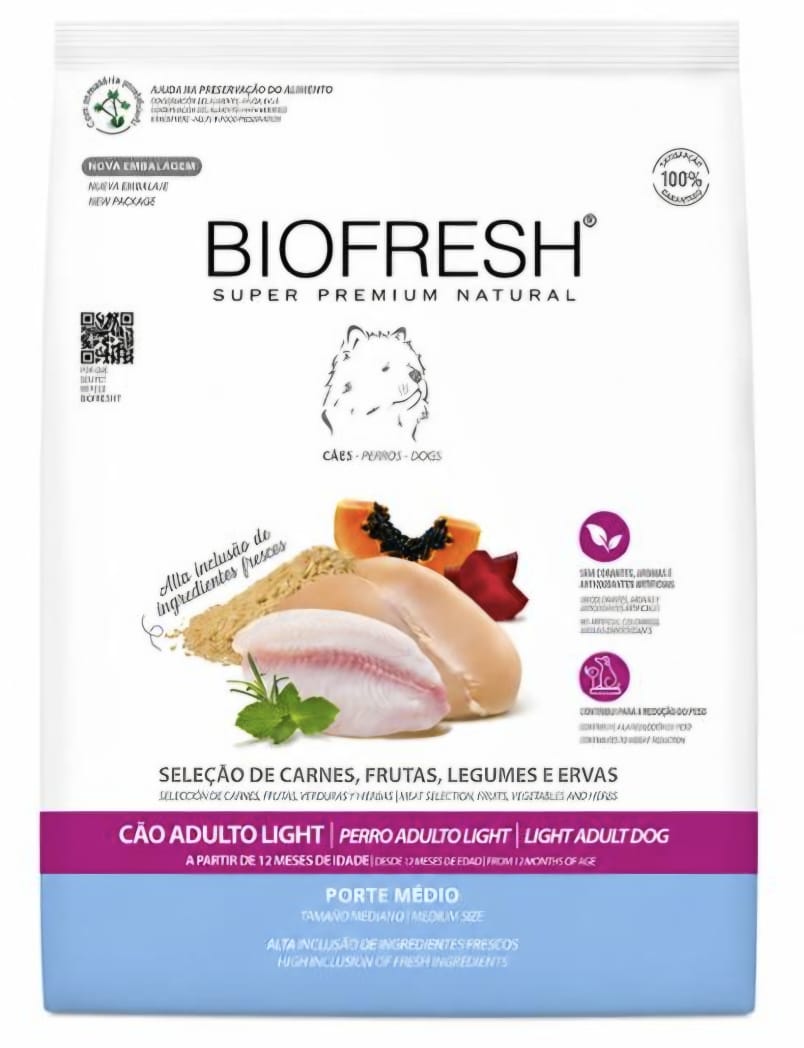 Biofresh Super Premium Natural Light - Perro Adulto Porte Mediano