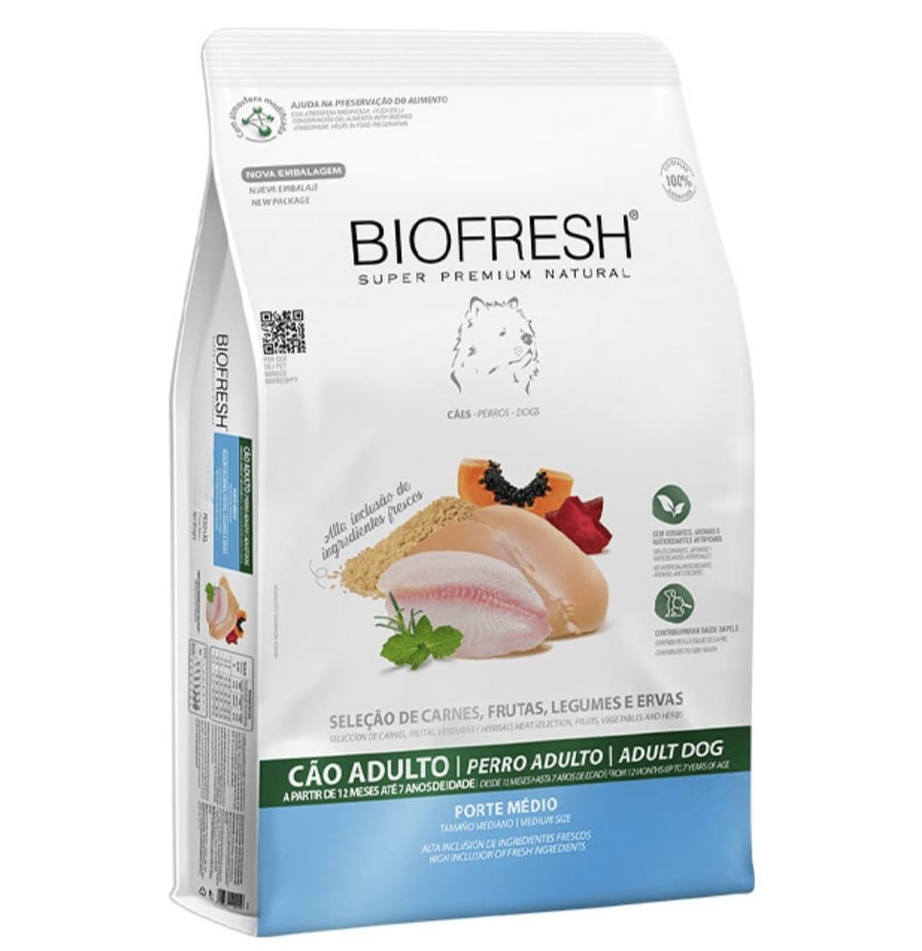 BIOFRESH Super Premium Natural - Perro Adulto Raza Mediana