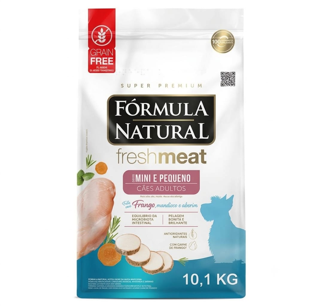 FÓRMULA NATURAL FRESH MEAT ADULTO MINI Y PEQUEÑO POLLO, MANDIOCA Y ALECRÍN - GRAIN FREE
