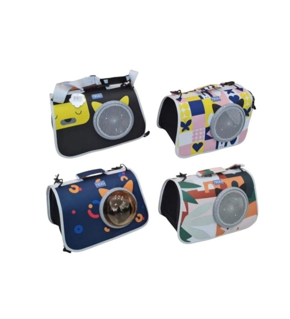 Bolso Transportador para Gatos y Perros Pequeños - Con Ventilación Lateral y Diseños Estampados