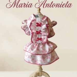 Vestido Elegante Maria Antonieta para Mascotas con Volados, Encaje y Moños