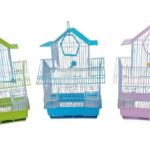 Jaula Metálica para Aves con Columpio y Comederos