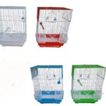 Jaula Metálica Rectangular para Aves con Comederos